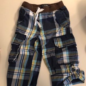 Mini Boden plaid roll up pant size 5 boys